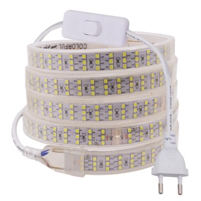 China Hotel Easy Install Blue Color Waterproof Flexible Led Strip 2835 5050 AC110-220V for sale