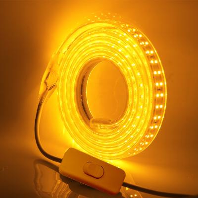 China Hotel 220V High Voltage SMD 2835 3 Lines LED Strip Light 100M/Roll Waterproof 180leds/m High Brightness 2835 for sale