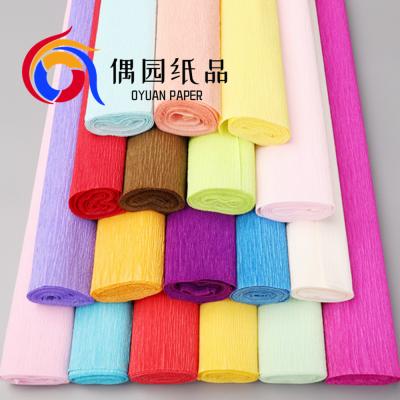 China Party Crepe Paper Wrapping Paper Colorful Flower Crepe Paper for sale