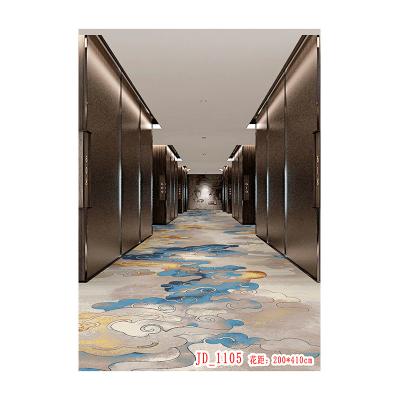 China Stain Resistant Wholesale Floral Printed Patterns Carpet Polyester Hotel Banquet Lobby Best Price Carpet for sale