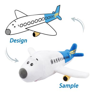 China Promotion Gifts Or High Quantity Custom Design Promotional Soft Children's 3D Plush Stuffed Airplane Cartoon Toy For Kids Baby for sale