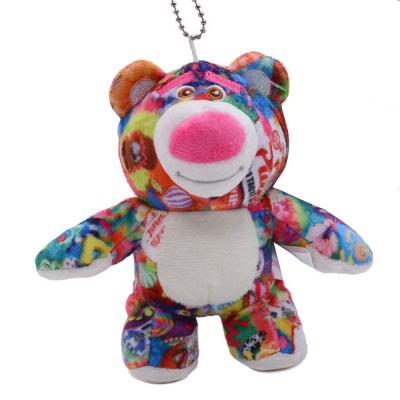 China Gifts or Promotion Wholesale OEM Cute Lovely Cartoon Doll Toys Colorful Bear Plush Key Chain with Unique Animal Pendant for sale