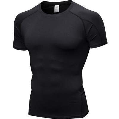 China Hot-selling sleeve antibacterial men's clothing shorts gym sport t-shirt with wicking men's gym wear for sale