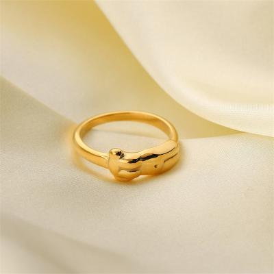 China High End Fashion 18K PVD Gold Plated Body Rings Figure Rings For Women Stainless Steel Jewelry Gift for sale