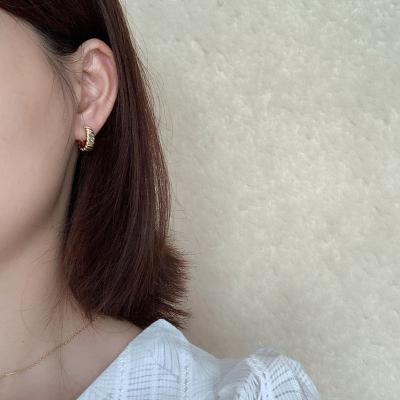 China 2021 Fashion PVD Gold and Silver Plated Crescent Stainless Steel C Hoop Earring Trendy Earring Design Wholesale Jewelry for sale