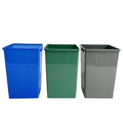 China 25L Sustainable Plastic Waste Bins Without Lid For Household for sale