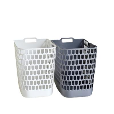 China Viable Plastic Cavity Rectangle Waste Paper Basket Dust Bins With Single Handle Multifunctional Bins For Office Home for sale