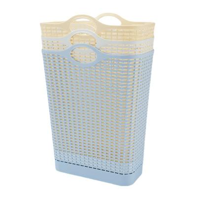 China 2023 New Bathroom Storage Basket Cavity Plastic Laundry Basket With Handle For Sundries Collection for sale