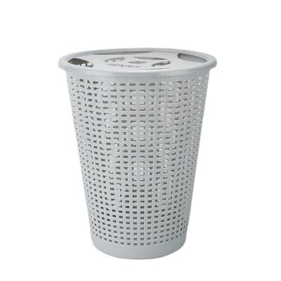 China Bathroom Extra Large Plastic Storage Basket Cavity Laundry Basket For Sundries Collection for sale