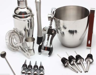 China Sustainable Hot Selling Stainless Steel Bar Cocktail Tools 16pcs Set for sale