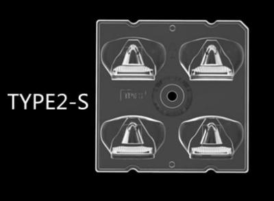 China 64*144 Degree/TYPEII-S Beam Angle 4in1 Lens Type LED Street Light Module with 88%-93% Transmittance for sale