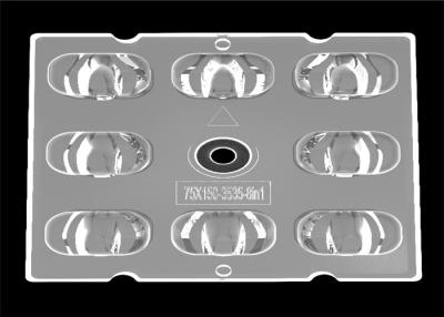 China lente da microplaqueta do diodo emissor de luz da dimensão de 50*50mm, lente larga do diodo emissor de luz do ângulo da luz de rua com CREE XTE à venda