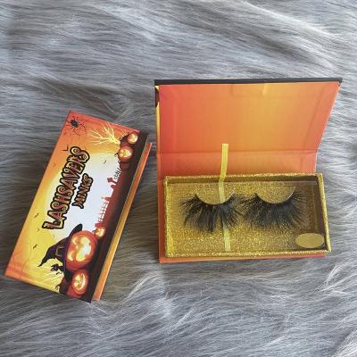 China New Materials Shape Rigid Special Packaging Reused Paper Boxes Customized Wholesale Empty Package Halloween Magnetic False Eyelash Lash Box for sale