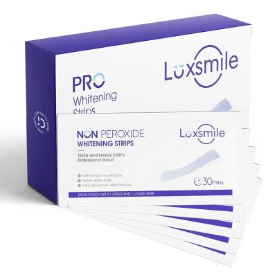 China Recyclable Original Small White Strips Boxes Logo Teeth Whitening Strips Packaging Rigid Custom Box Eco Friendly Recyclable White Cardboard for sale