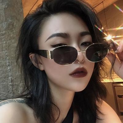 China New fashion sunglasses new fashion sunglasses large frame glass frame flat glasses vintage black metal shades for sale