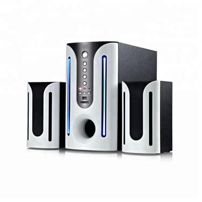 China Hot Selling Wireless Speaker System 2.1 Home Theater Smart Active Karaoke Home Speaker System Wooden Loudspeaker for sale