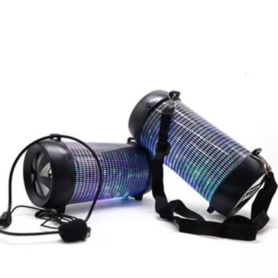 China Mini 2021 hot selling good quality 3.7V/1200mAh lithium battery bazooka portable speaker with LED lighting BT/TWS/USB/TF/FM for sale