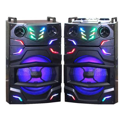 China Wireless Active 2.0 10 Inch Home Theater System Speakers Gym Speakers Powered Wooden Speaker DJ Stage Speakers With Lighting color for sale