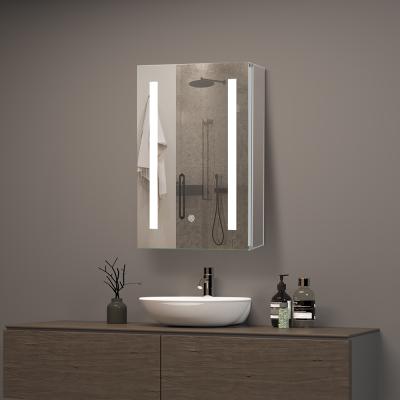 China 40*60cm Modern SS Modern Medicine Cabinet Led Light Bathroom Smart Mirror Cabinet for sale