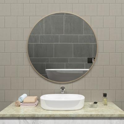 China Minimalist Gold Round Frame Mirror For Bathroom Decoration Bathroom Mirror for sale