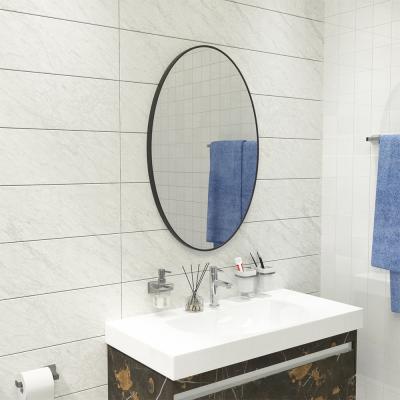 China New Design High Quality Frame Illuminated Oval Bathroom Mirror for sale