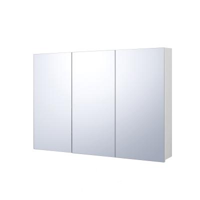 China Cabinet with Mirror Bathroom Triple Doors Mirror Cabinet Stainless Steel Medicine Cabinet Smart Mirror Cabinet for sale