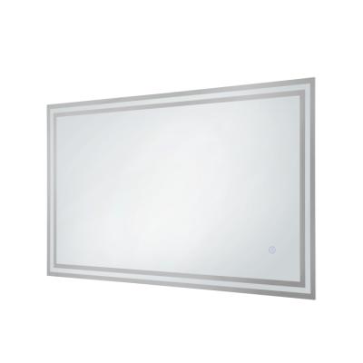 China Decorative Lighted Rectangle Illuminated Home Used Wall LED Light Up Bathroom Mirror for sale