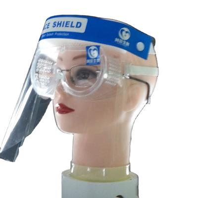 China Full Transparent Protective Eye Shield Face Mask With Head Band for sale