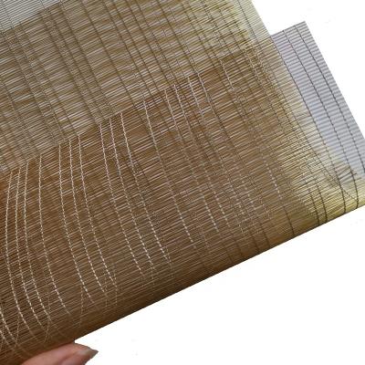 China LAMINATED GLASS Silver Color Stainless Steel Material Decoration Tempered Laminated Glass Metal Mesh for sale