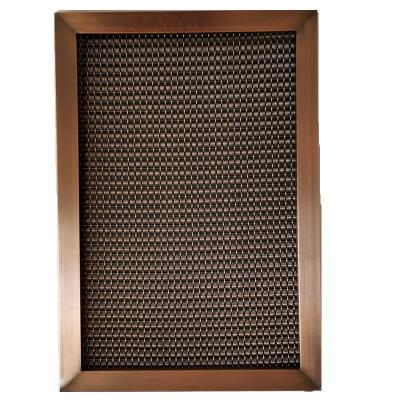 China Plain Weave Decoration Weave Antique Brass Plated Elevator Wall Covering Mesh In Stainless Steel Material for sale