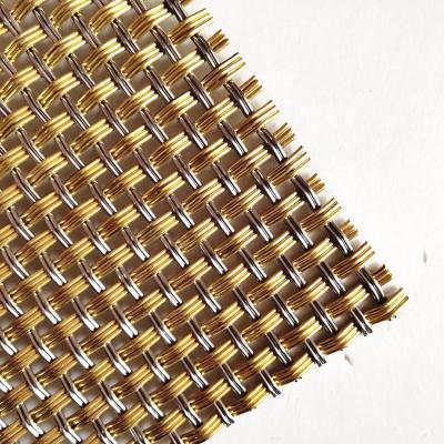 China Plain Weave PVD Color Stainless Steel Decorative Wire Mesh Used For Space Divider for sale