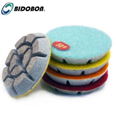 China 3inch Metal Concrete Marble High Quality Bond Floor Polishing Ceramic Polish Pads For Floor Grinder for sale