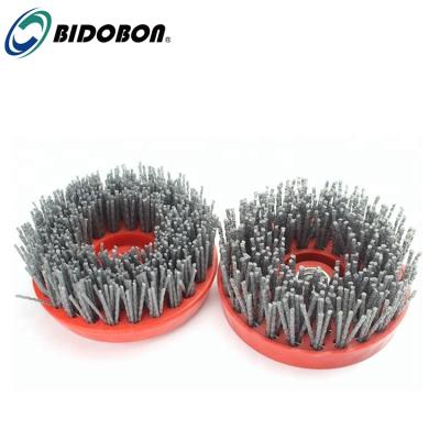 China Wholesale Stone Antiquing 4inch Round Diamond Abrasive Brushes for Stone Treatment for sale