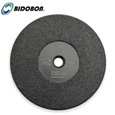 China Granite & Concrete Artificial Stone Bidobon 115mm Marble Vacuum Welded Diamond Flat Grinding Wheel For Stone for sale