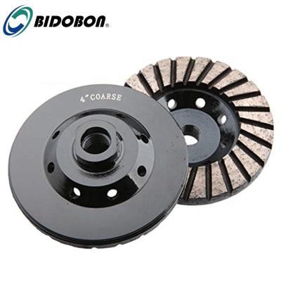 China Good Quality Bidobon 4inch Turbo Concrete Diamond Grinding Cup Wheel 4inch for sale