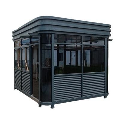 China Modern wholesale custom prefab tiny home with loft on wheels trailer portable small sentry box glass container house for sale for sale