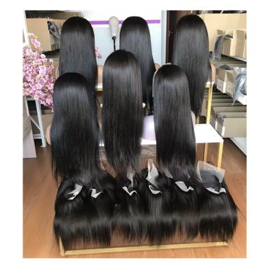 China Human Hair 22-24 Inch 13x4 Lace Front Wigs Straight Texture 100% Transparent Human Hair for sale