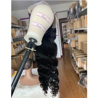 China 100% Long Body Hair Transparent Lace Frontal Wig For Women Color Virgin Hair Wig For Wholesale For Volume for sale