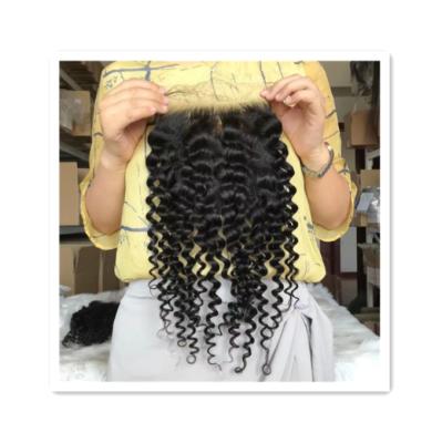 China Lishahair Easily Installed Curly HD Lace Closure 100% Indian Hair 6x6 Swiss Lace Closure for sale