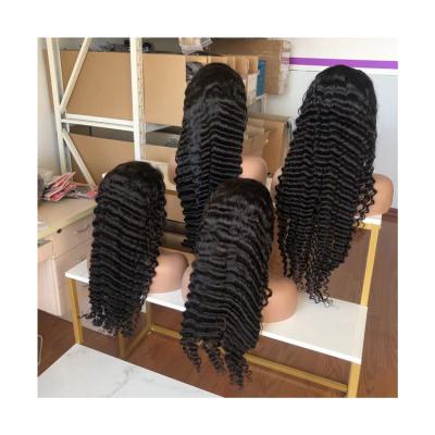 China Deep Wave 13x6 Deep Wave Human Hair HD Lace Front Wigs 24 26 28 30 Inch HD Lace Wig for sale