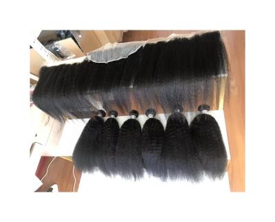 China 13x4 Straight Curly Frontal Bundles, Straight & Virgin Curly Hair Bundles, Wholesale Affordable for sale