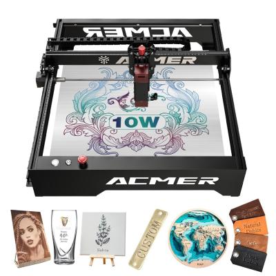 China ACMER P1 10W Desktop Laser Engraving Machine Aluminum Material for sale