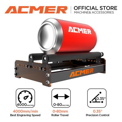 China ACMER M3 Verstelbare roterende roller lasergraver module Y-as Roterende roller 360° Te koop