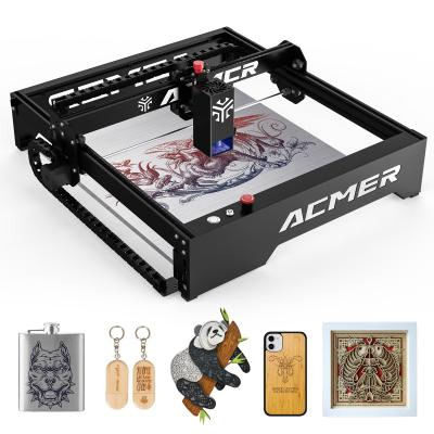 China Krachtige Aluminium Diode Desktop Laser Engraver met 0,01mm nauwkeurigheid en 10000mm/min snelheid Te koop