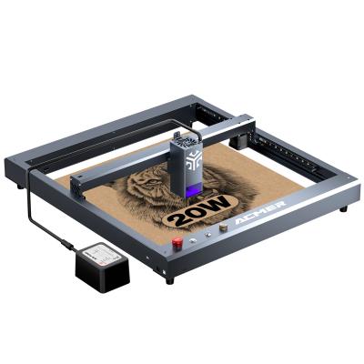 China ACMER P2 20W Laser Engraver Cutting Machine, USB Connected Wood Laser Cutter with 30000mm/min Engraving Speed for sale