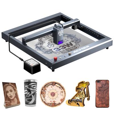 China ACMER P2 33W Laser Engraver Machine AC 100-240V Input Voltage Laser Cutting Machine met USB-aansluiting ACMER App Te koop