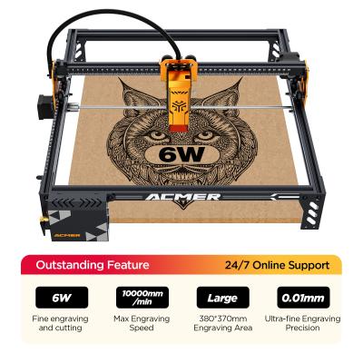 China ACMER P1 S PRO 6W lasermodule Lasersnijgraveringsmachines met P1 S PRO Easy Assembly 3,6 kg Te koop