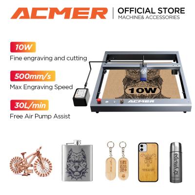 China ACMER P2 10W Diode Laser Engraver And Cutter Machine For Wood And Metal for sale