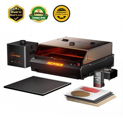 China ACMER P3 48W Laser Engraver,and ACMER AP220 Smoke Air Purifier for sale