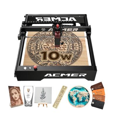 China ACMER P1 10W Laser Engraver 10000mm/min High Speed Desktop Laser Engraving Machine , 20W Laser Output for sale